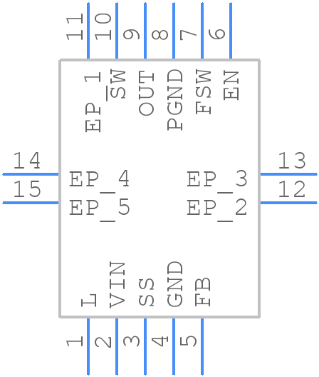 TPS61080 - Texas Instruments - PCB symbol