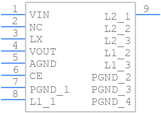 XCL213B333DR - Torex - PCB symbol