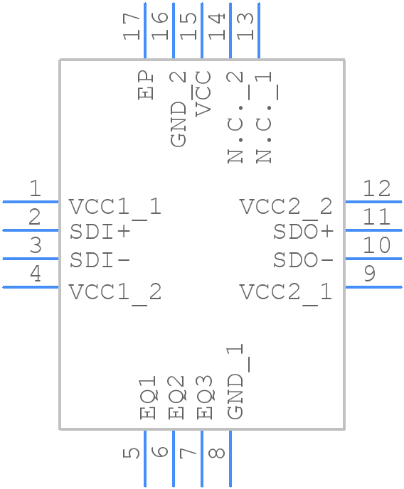 MAX3804ETE+ - Analog Devices - PCB symbol