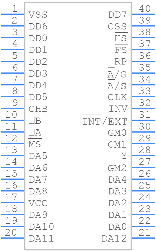 MC6847P - Motorola - PCB symbol