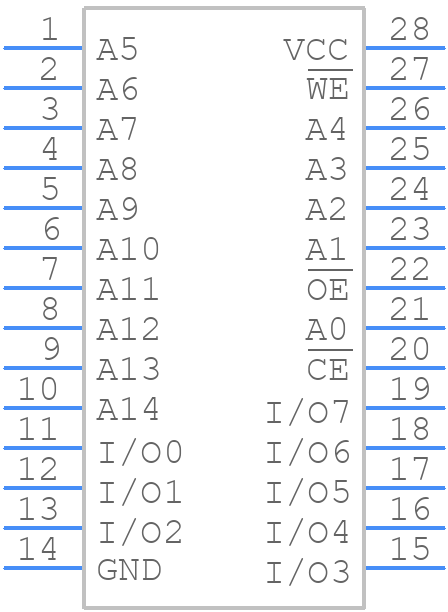 CY62256NLL-55SNXET - Infineon - PCB symbol