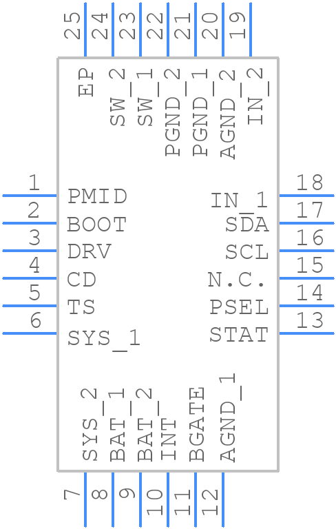 BQ24261MRGET - Texas Instruments - PCB symbol