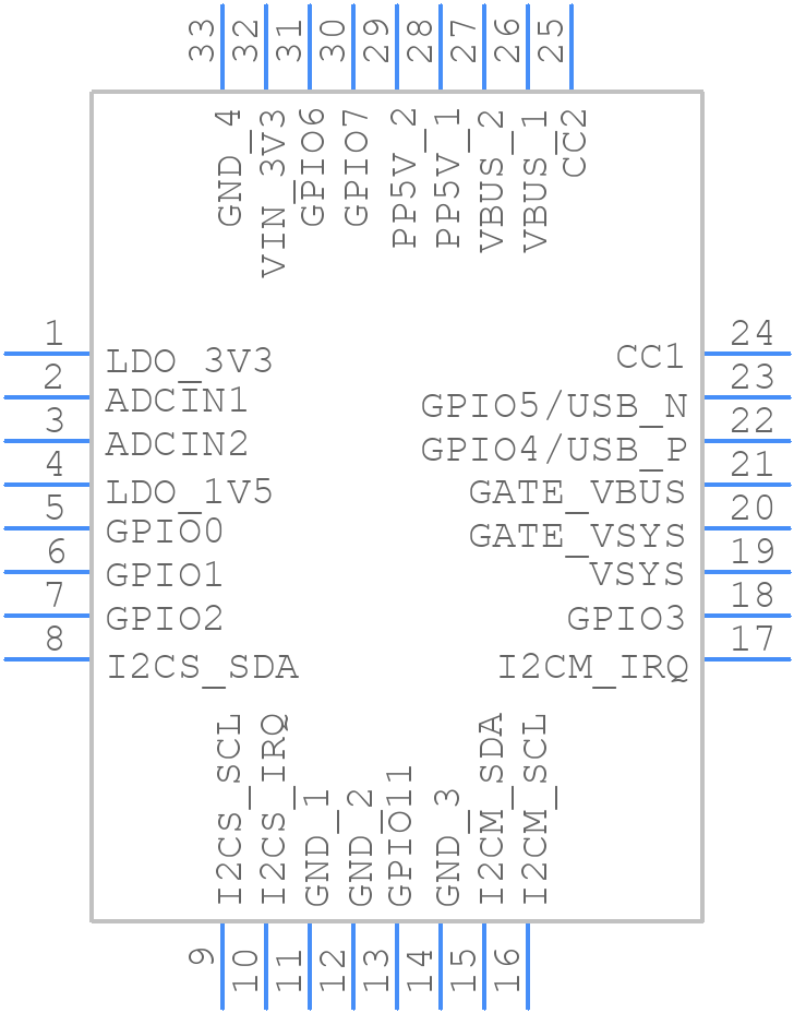 TPS25750SRSMR - Texas Instruments - PCB symbol