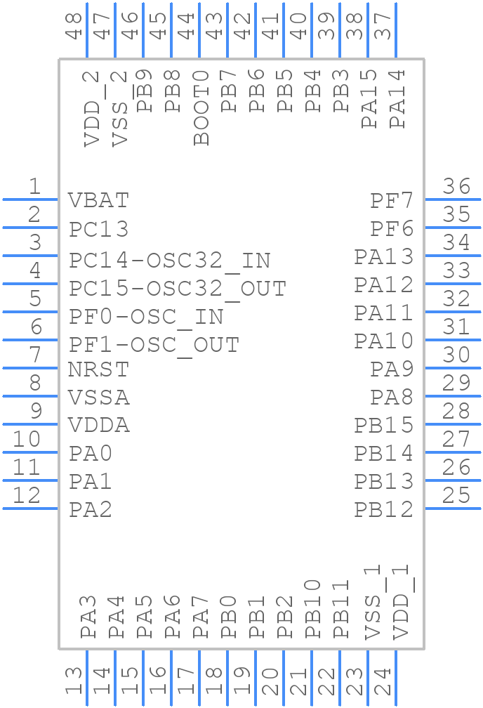 STM32F051C6T7TR - STMicroelectronics - PCB symbol