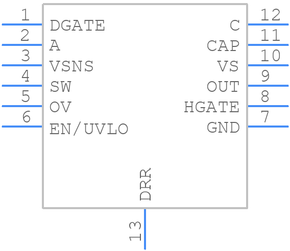 LM74800QDRRRQ1 - Texas Instruments - PCB symbol