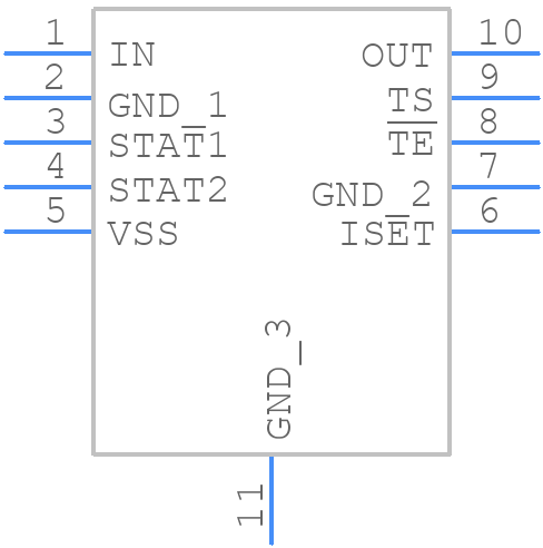 BQ24081DRCTG4 - Texas Instruments - PCB symbol