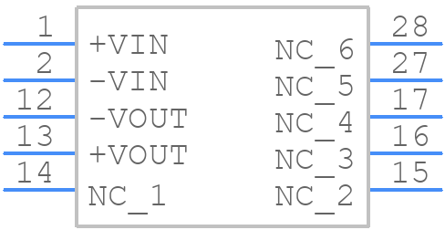 RAM-0505S/H - RECOM Power - PCB symbol