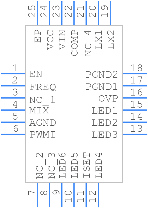 MP3387AGRT-P - Monolithic Power Systems (MPS) - PCB symbol