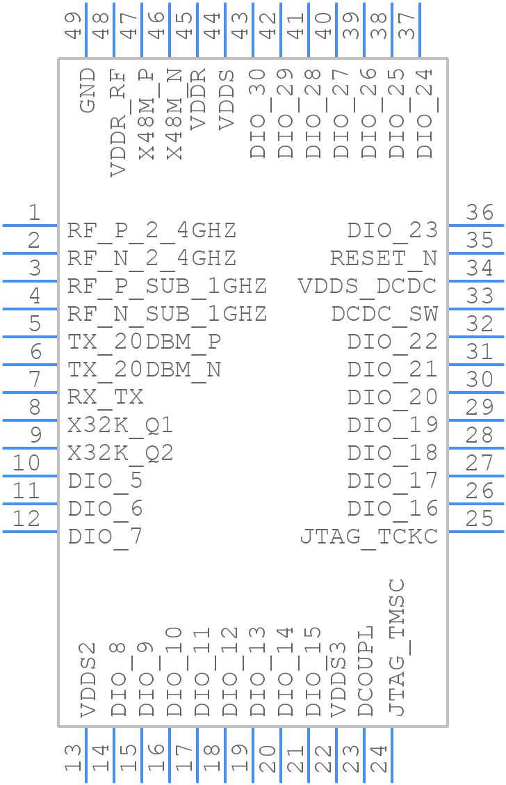 XCC1352P1F3RGZR - Texas Instruments - PCB symbol