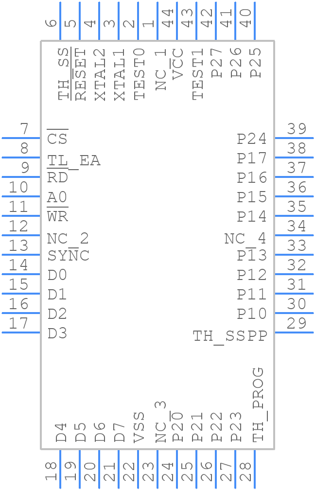 VT82C42(44PLCC) - VIA - PCB symbol