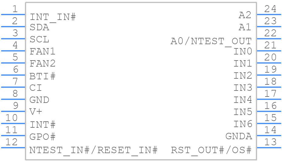 LM80CIMTX-3/NOPB - Texas Instruments - PCB symbol