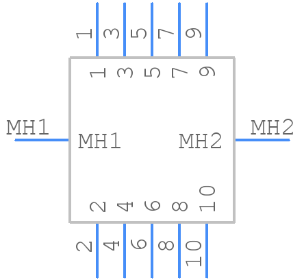 222Y10M12H - Nicomatic - PCB symbol