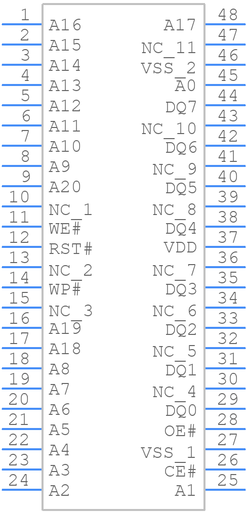 SST39VF1682-70-4C-EK - Microchip - PCB symbol