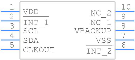 RV-8523-C3 - Micro Crystal AG - PCB symbol