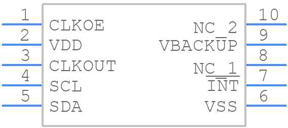RV-3129-C3 - Micro Crystal AG - PCB symbol