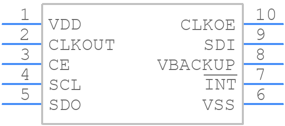RV-3049-C2 - Micro Crystal AG - PCB symbol