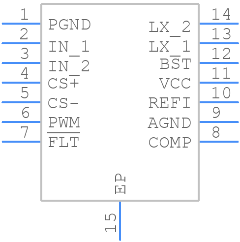 MAX20051AAUD+ - Analog Devices - PCB symbol