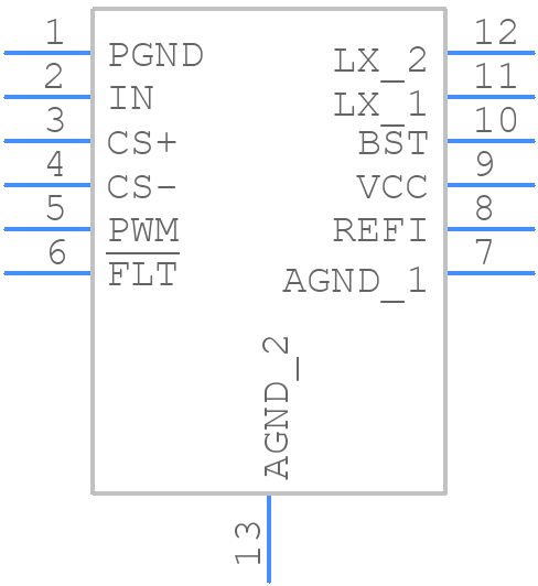 MAX20052ATC+ - Analog Devices - PCB symbol