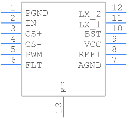 MAX20052BATC+ - Analog Devices - PCB symbol