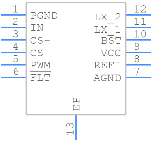 MAX20052CATC/V+ - Analog Devices - PCB symbol