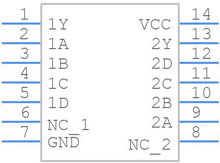 TC74HC4072AP - Toshiba - PCB symbol