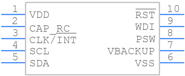 RV-1805-C3 - Micro Crystal AG - PCB symbol