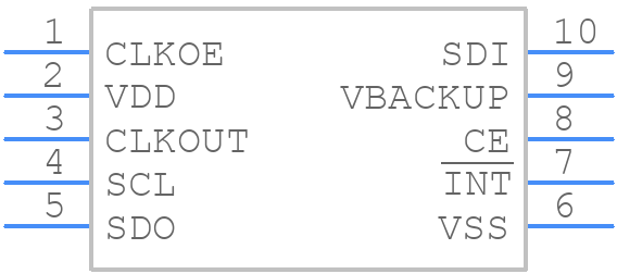 RV-3049-C3 - Micro Crystal AG - PCB symbol