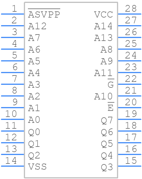 M87C257-15F6 - STMicroelectronics - PCB symbol