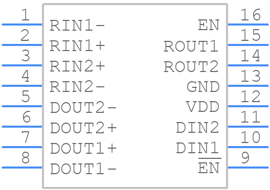 DS90LV049HMTX/NOPB - Texas Instruments - PCB symbol