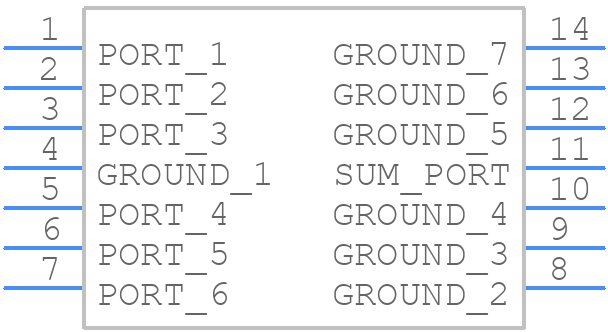 JCPS-6-3 - Mini-Circuits - PCB symbol