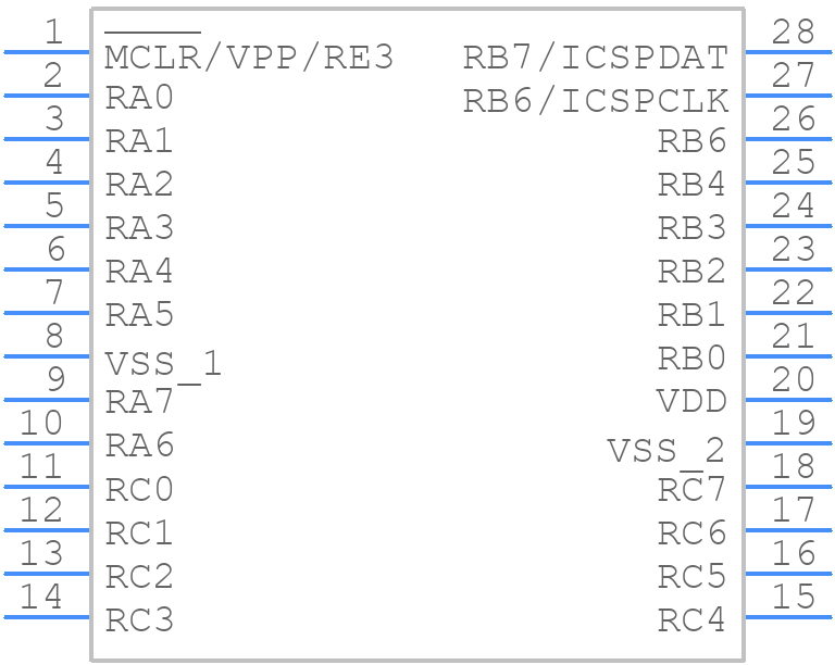 PIC16F18456-I/SS - Microchip - PCB symbol