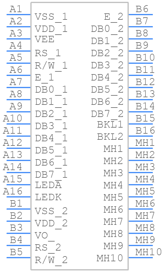 NMTC-S16205DRYHS-01 - Microtips Technology - PCB symbol