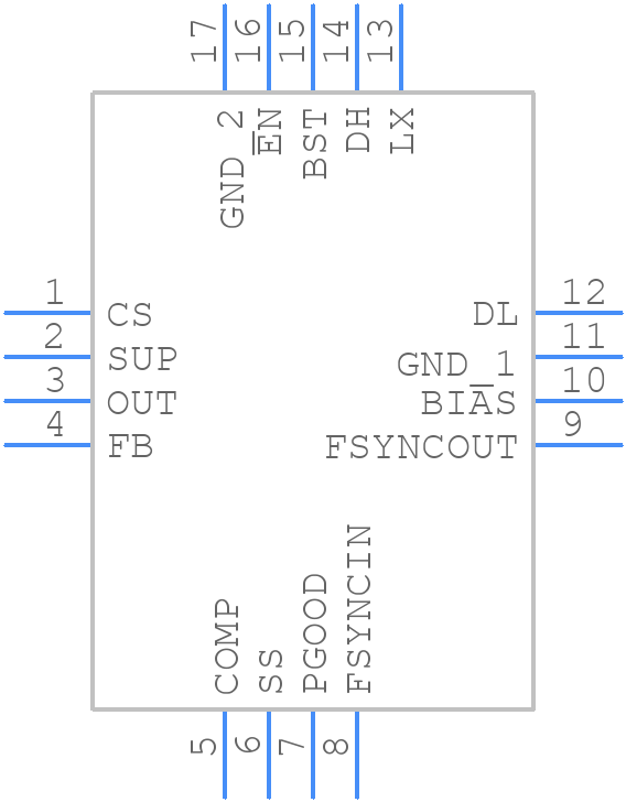 MAX25202MATEA/VY+T - Analog Devices - PCB symbol