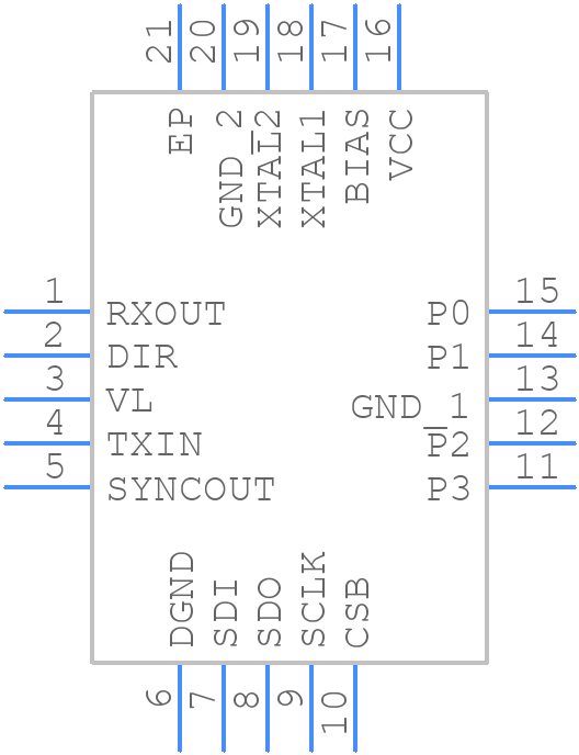 MAX11947GTP+ - Analog Devices - PCB symbol