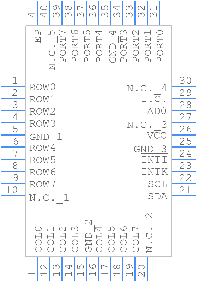 MAX7360ETL+T - Analog Devices - PCB symbol