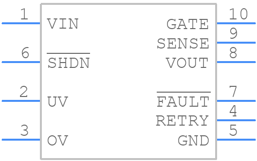 LTC4368IMS-1#PBF - Analog Devices - PCB symbol