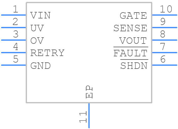 LTC4368IDD-2#TRPBF - Analog Devices - PCB symbol