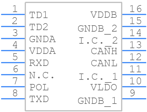 MAX14882AWE+ - Analog Devices - PCB symbol
