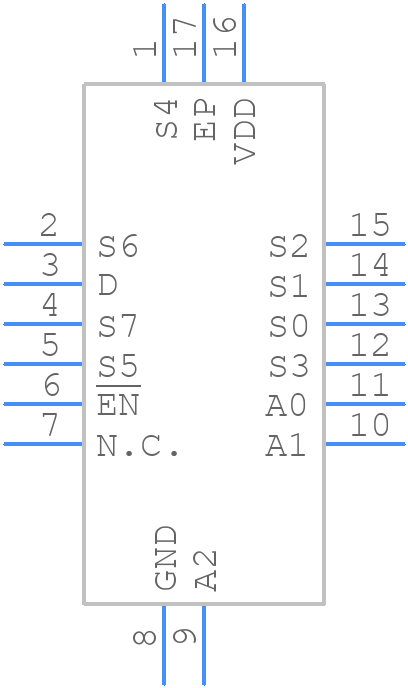 TMUX1309BQBR - Texas Instruments - PCB symbol