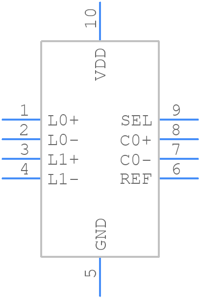 PI3USB4000DZUAEX - Diodes Incorporated - PCB symbol