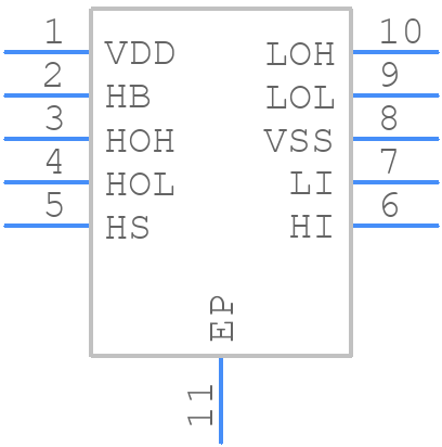LM5113SDE - Texas Instruments - PCB symbol