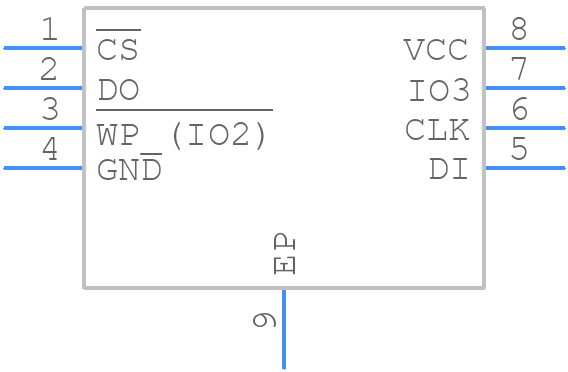 W25Q256JWEIQ - Winbond - PCB symbol