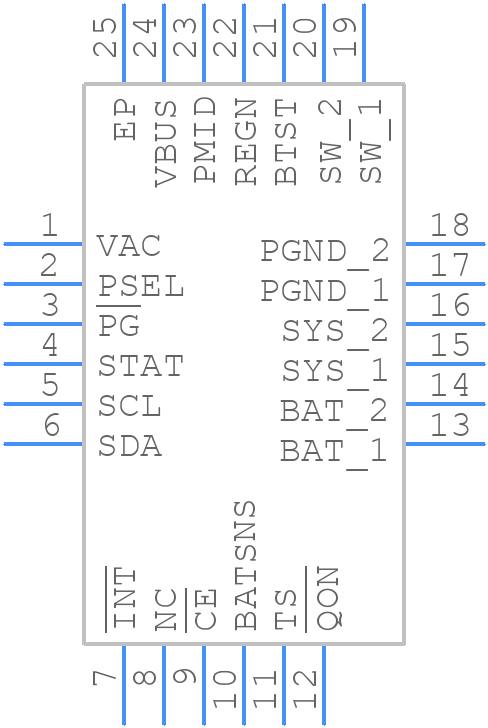 BQ25619ERTWR - Texas Instruments - PCB symbol
