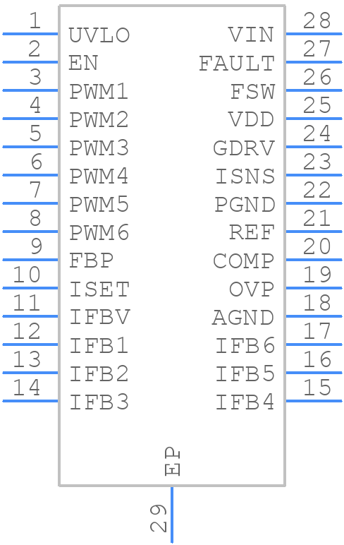TPS61196PWPT - Texas Instruments - PCB symbol