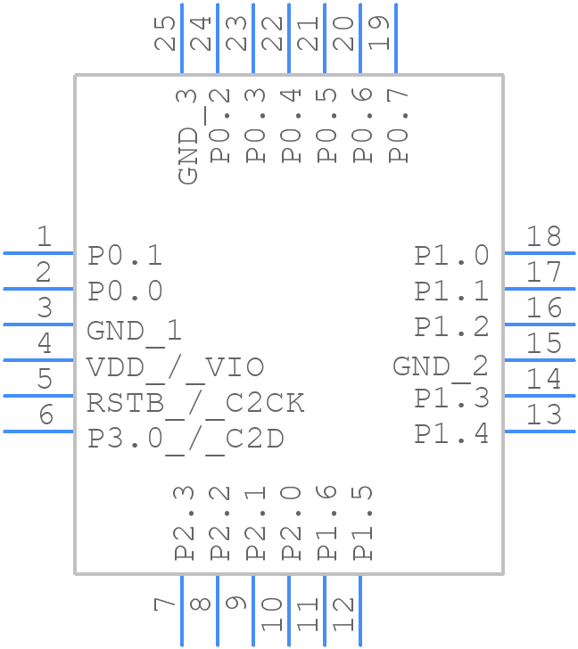 EFM8BB31F32I-D-4QFN24R - Silicon Labs - PCB symbol