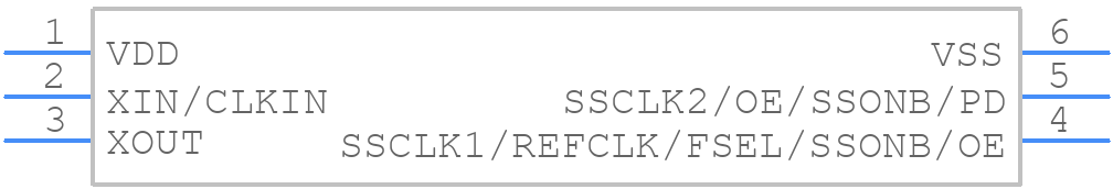 SI51214-A08945-GM - Silicon Labs - PCB symbol