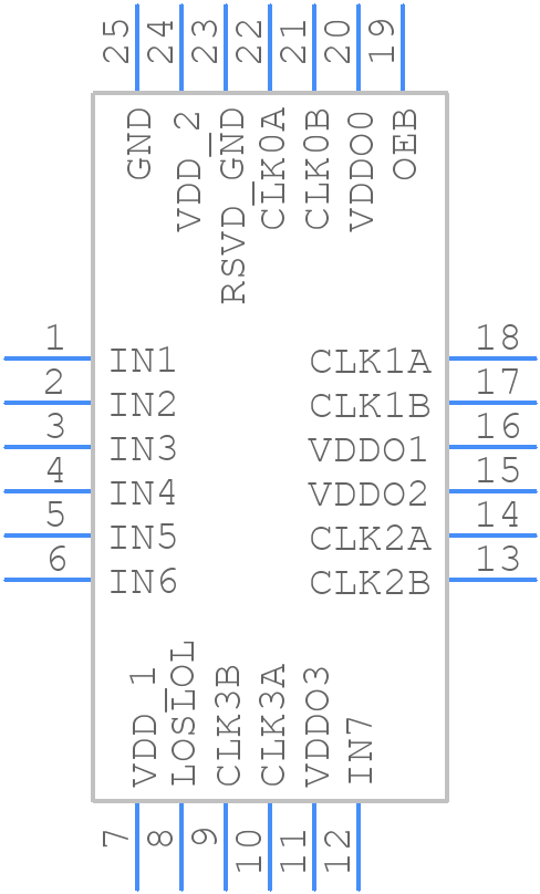 SI5334A-B10997-GM - Silicon Labs - PCB symbol