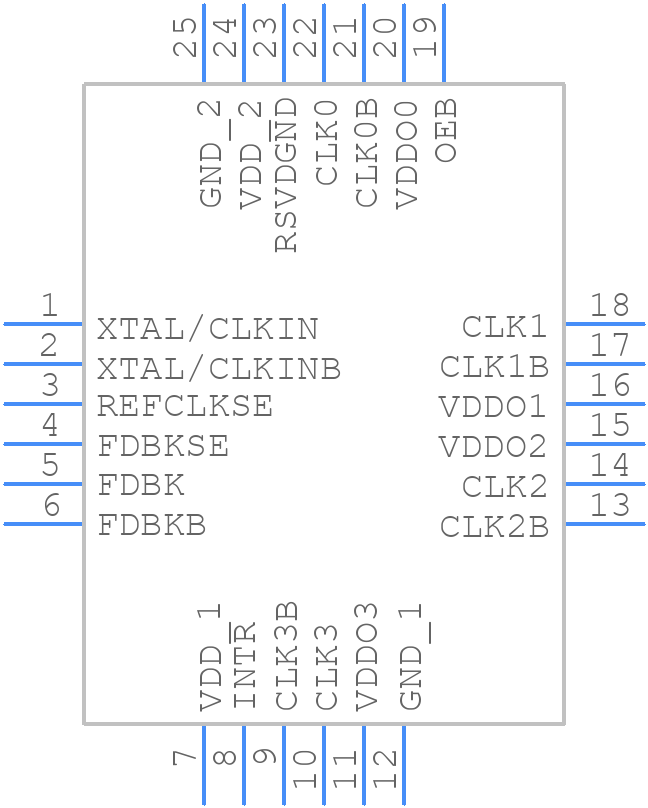 SI5334C-B11809-GM - Silicon Labs - PCB symbol