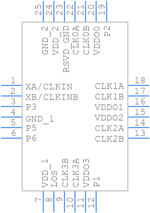 SI5335A-B10457-GM - Silicon Labs - PCB symbol