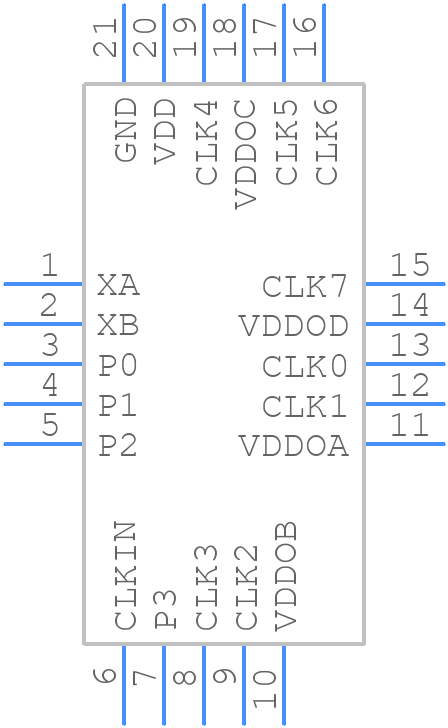 SI5350C-B11227-GM - Silicon Labs - PCB symbol